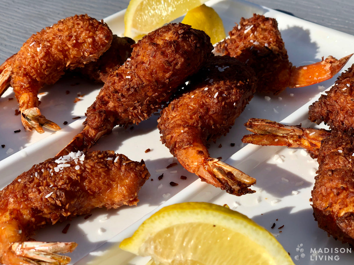 Recipe of the Month PancakeBattered Coconut Shrimp Madison Living