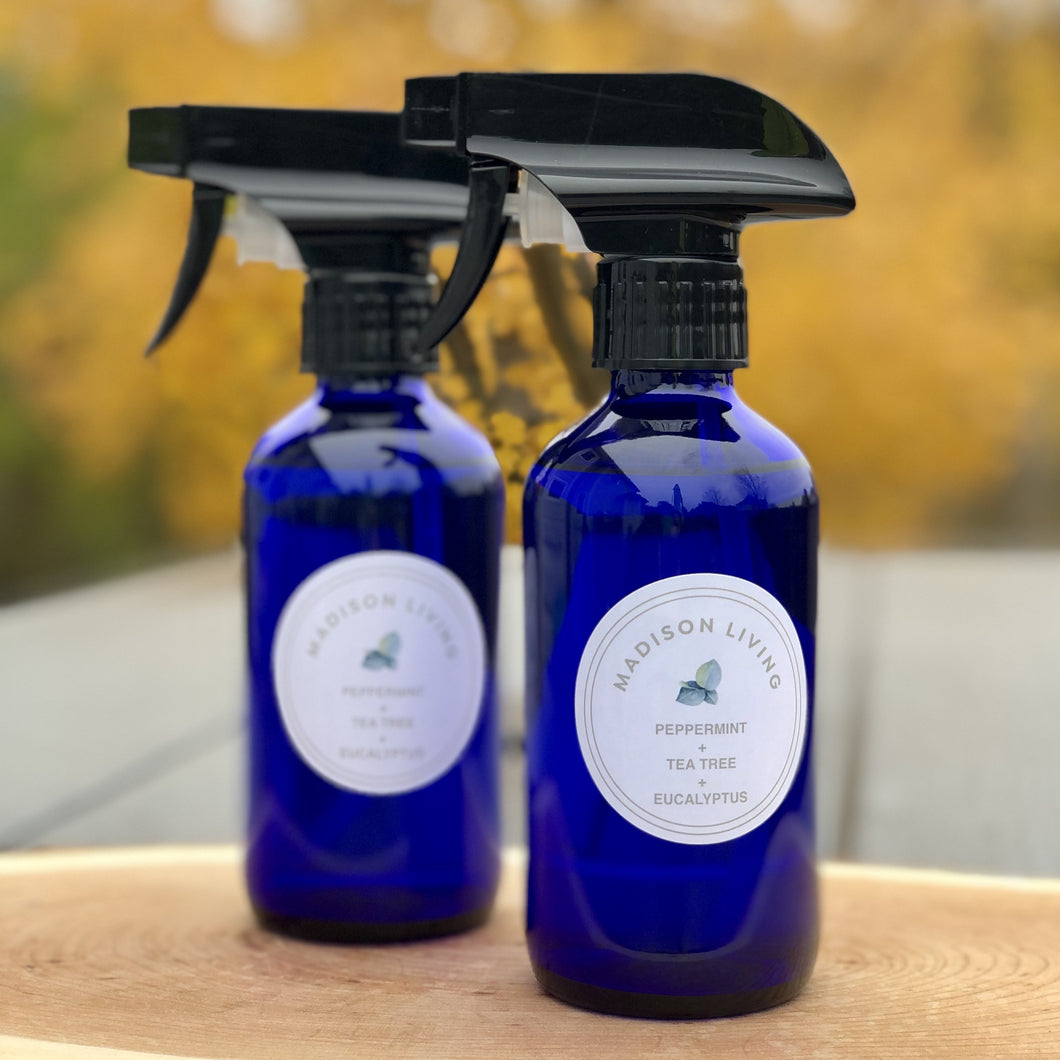Natural Cleaner & Disinfectant Sprays - Peppermint + Eucalyptus + Tea Tree